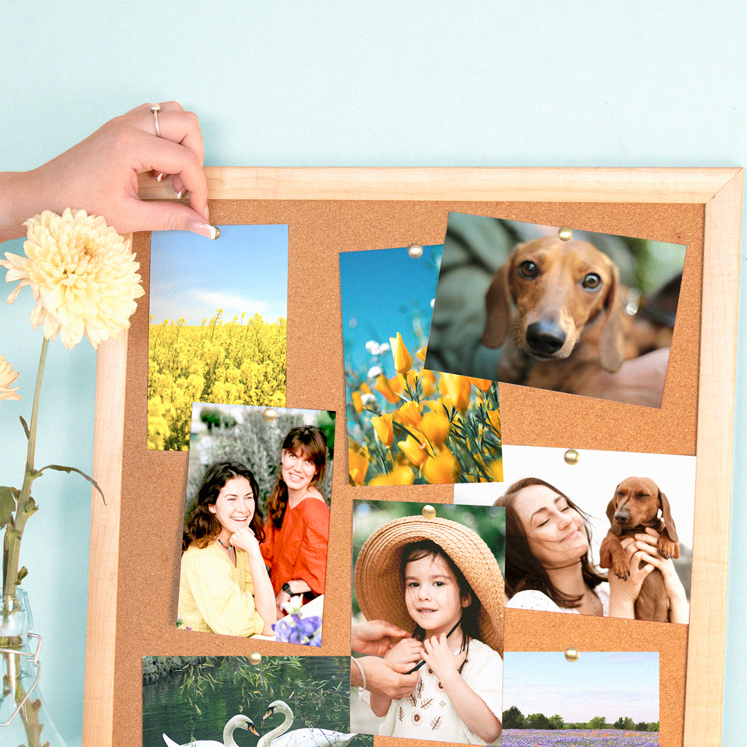 Craft your visual masterpiece with cherished memories! 📷✨ Don't miss out on your 85 free 4x6 photos – perfect for pinning your favorite moments on display. Create, pin, and relive the magic! 🖼️📌 #DIY #DIYBulletinBoard #Art #Photo
