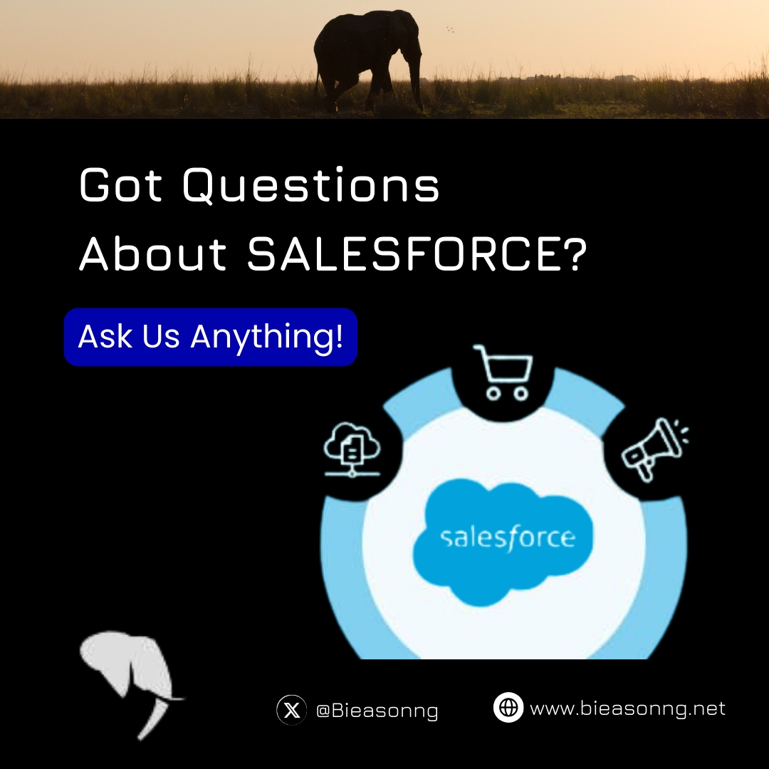Bieasonng's tweet photo. Need Salesforce Support? Our team has the answers you're looking for โ just ask us anything!
#salesforce #managedServices #MoreValue #Community #Bieasonng #salesforceconsulting #salesforcesupport #businessgrowth #salesforcevalue #business #tycoons https://t.co/A5dHQSnkz4