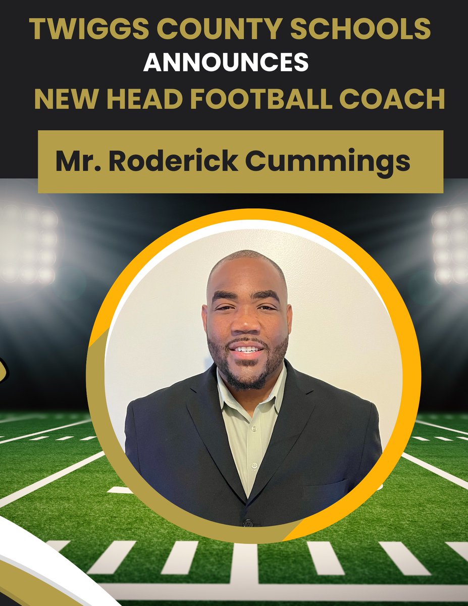 TCPSOfficial's tweet image. Twiggs County Schools welcomes a new head football coach, Mr. Roderick Cummings! 🏈🐍