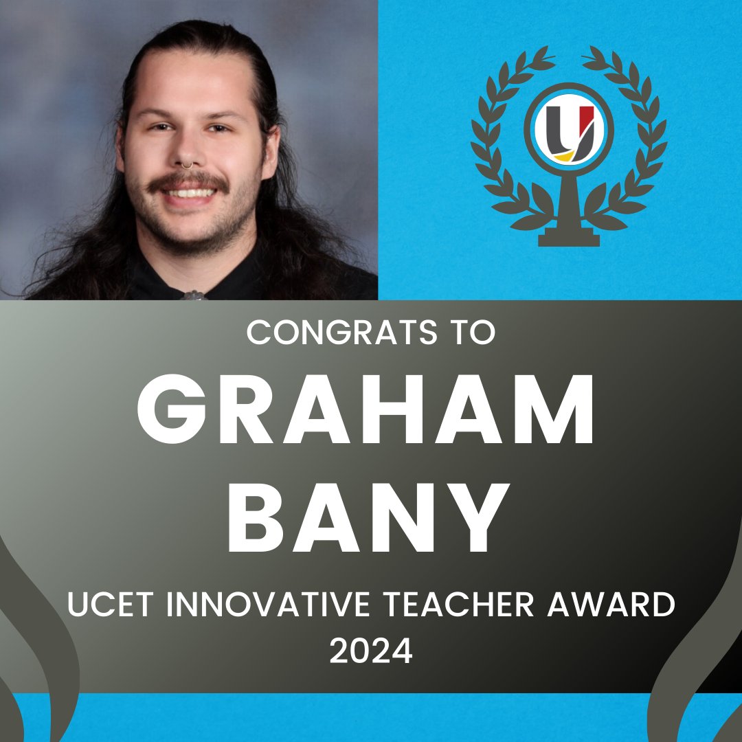 Congrats @grahambany, one of our digital coaches, for his win as UCET's Innovative Teacher Award for @jordandistrict! This award recognizes teachers for supporting student learning through innovative teaching practices using tech. 🙌🏻🙌🏻🙌🏻 #JordanDTL @covili @AGodfreyJSD @ucet