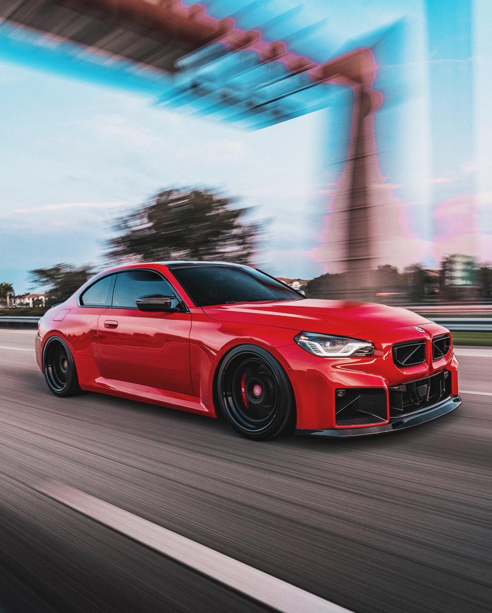 Ferrari Red BMW M2. New work from Miami for StrasseWheels