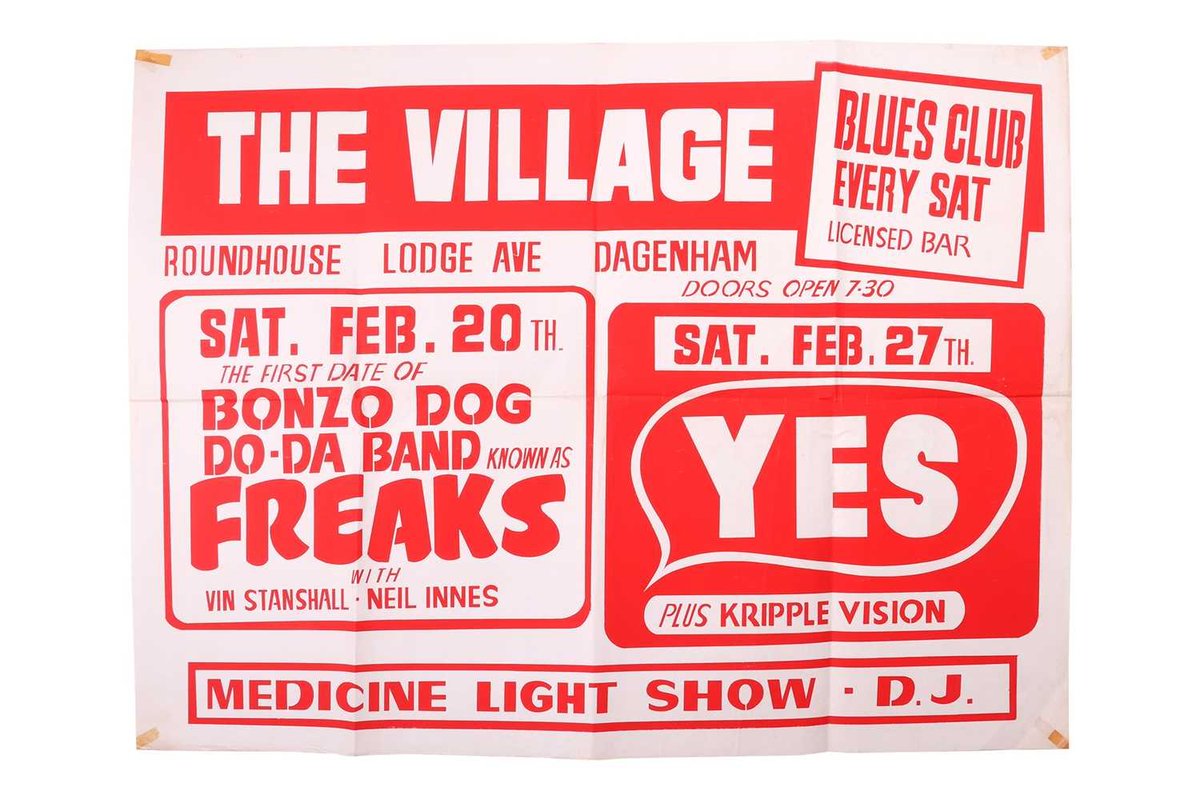 Fans of #TheBonzos @YesOfficial #SteveHowe #JonAnderson own a piece of rock n roll history with this 1971 poster featuring both bands from my Dad #VivStanshall’s personal collection tinyurl.com/yx8xtwcw