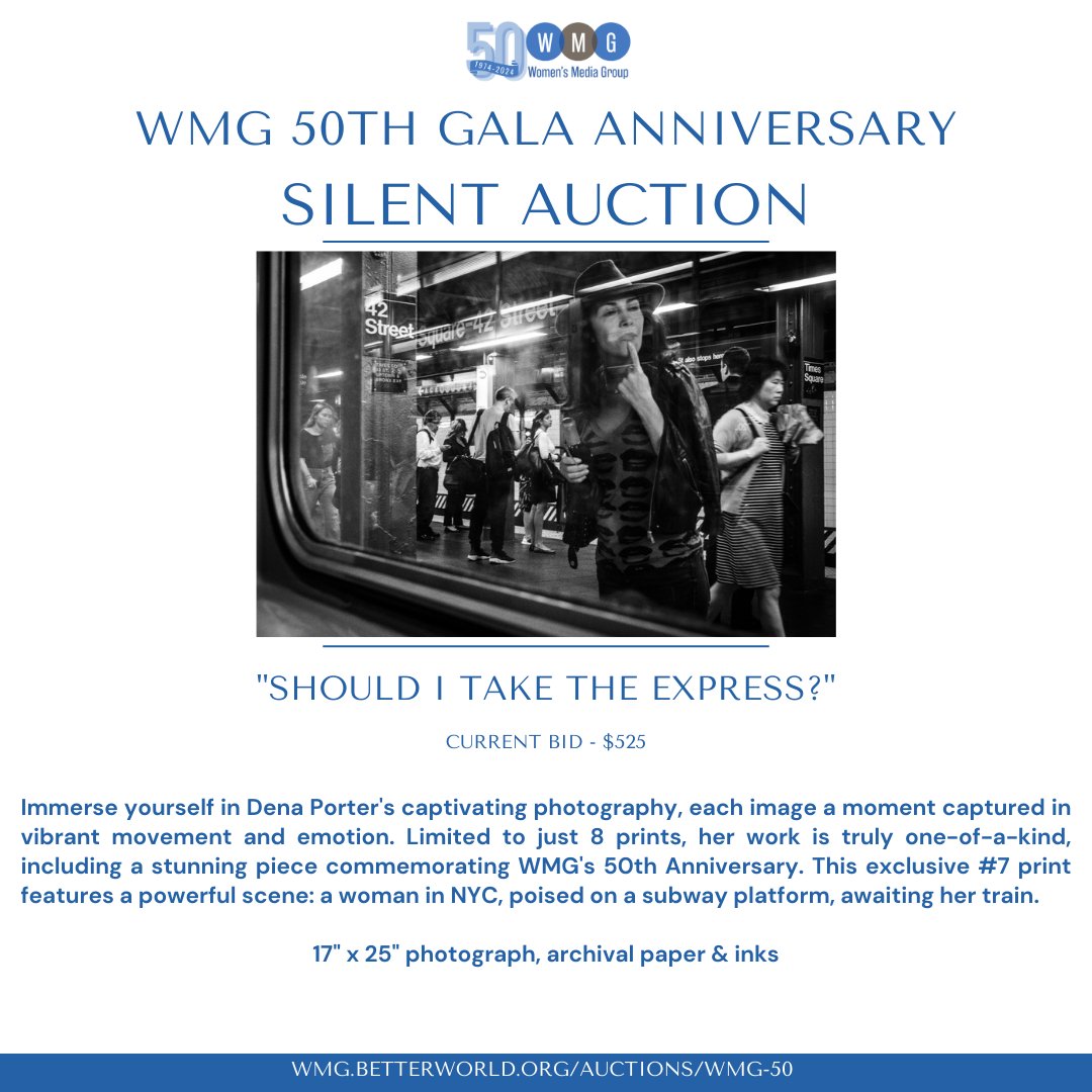 Check out Dena Porter's captivating photography! Bid now for a chance to own a limited edition piece that captures urban life. Don't miss this exclusive opportunity to own art that tells a story! Register Below! womensmediagroup.org/Gala-Tickets