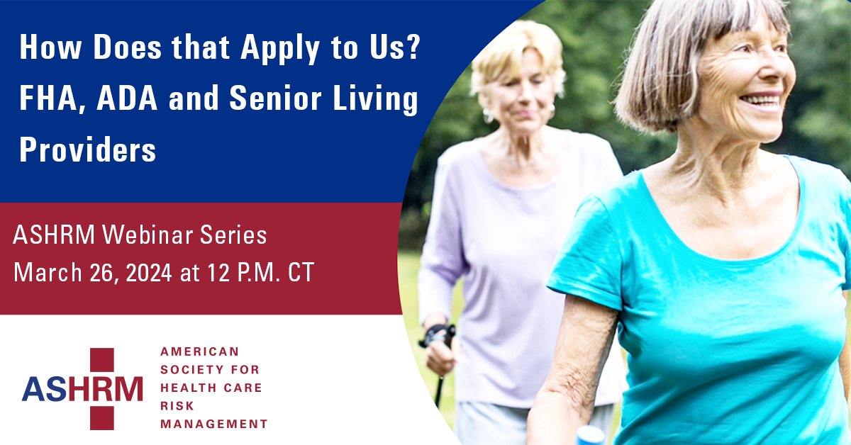 Join us for an insightful webinar on how the FHA and ADA impact senior living providers on March 26, 2024, at 12 PM CT. Learn about the impact of these laws on your community and how to mitigate risks. Register now to secure your spot! ow.ly/QU3450R039E