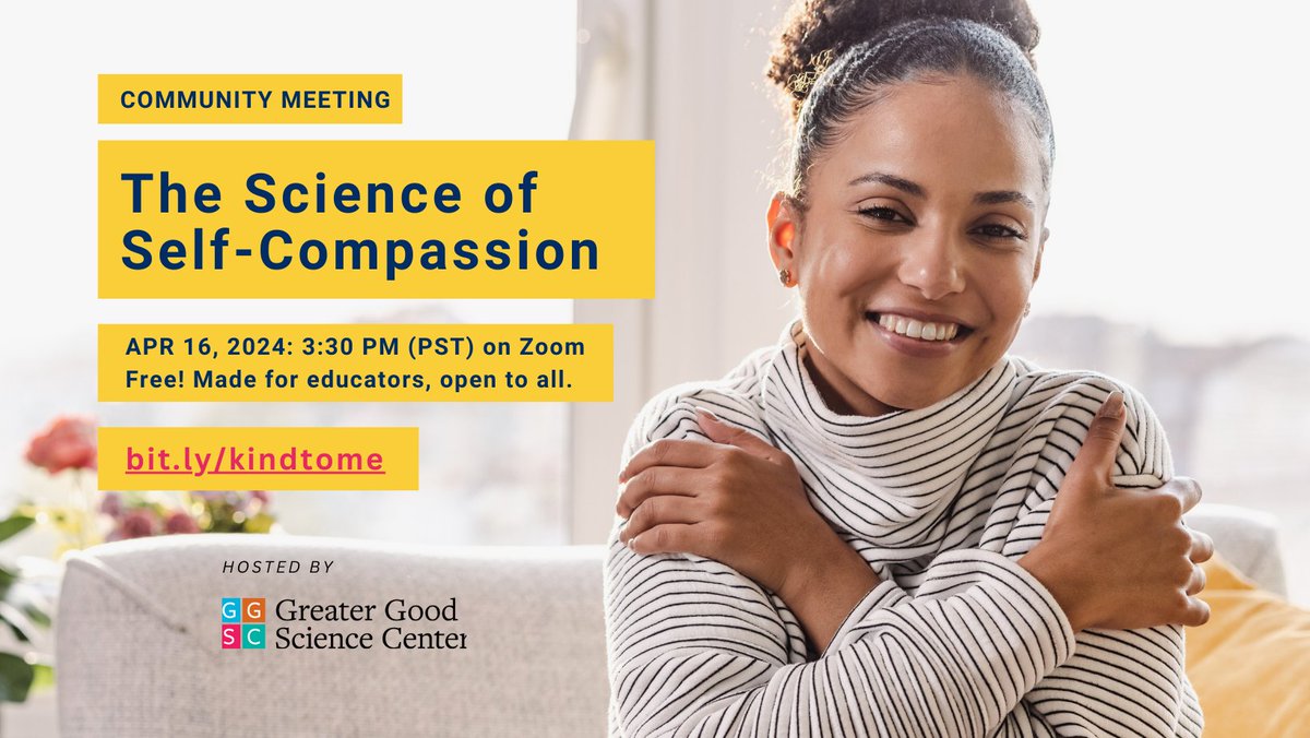 📅 Explore the science of self-compassion with our #education team! Learn how self-compassion can help us feel better, stay healthy, and bring more motivation, connection, and resilience to our schools and classrooms. Free! bit.ly/kindtome #edchat