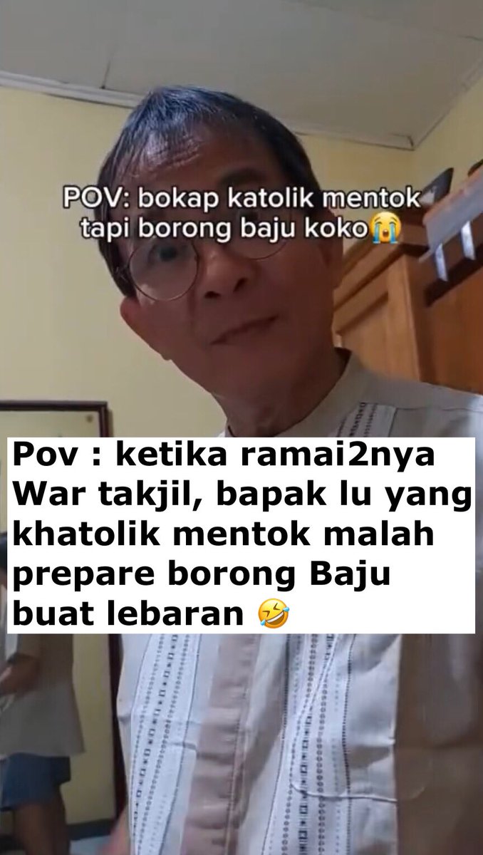 Di saat orang perang takjil, bokap gua 
Udh prepare buat lebaran aja 

A thread •