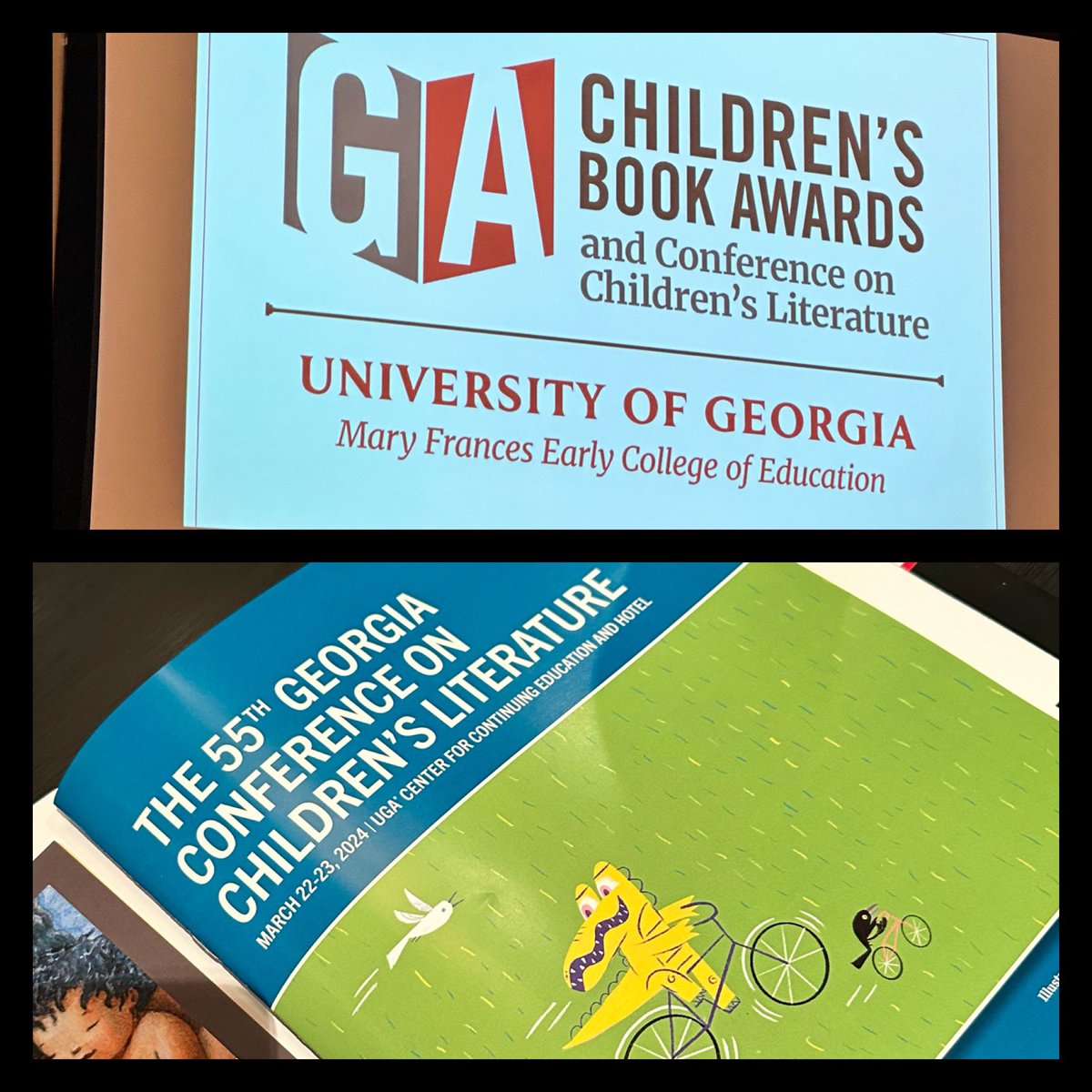 Enjoyed today’s <a href="/gcbaconference/">Georgia Children's Book Awards and Conference</a>. It was nice to spend time learning alongside some fellow kid lit lovers! Added some new books to my arsenal, too! #kidlit