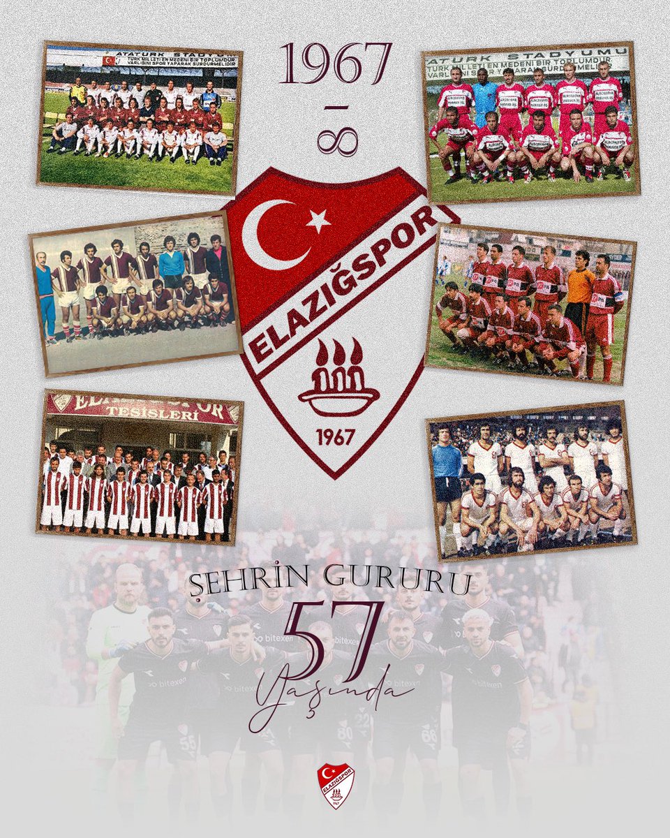 🗣️ 𝒮̧𝒶𝓃, 𝓈̧𝑒𝓇𝑒𝒻 𝒹𝑜𝓁𝓊 57 𝓎ı𝓁! 🇱🇻

#Elazığspor57Yaşında