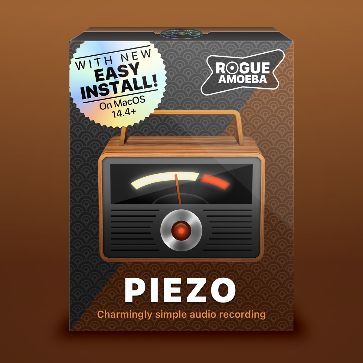 The box may not be real, but the easy install definitely is. On MacOS 14.4+, Piezo now installs in seconds, so you can record any audio on your Mac in a flash. Read all about it here: weblog.rogueamoeba.com/2024/03/13/pie… Updates to more apps coming soon!