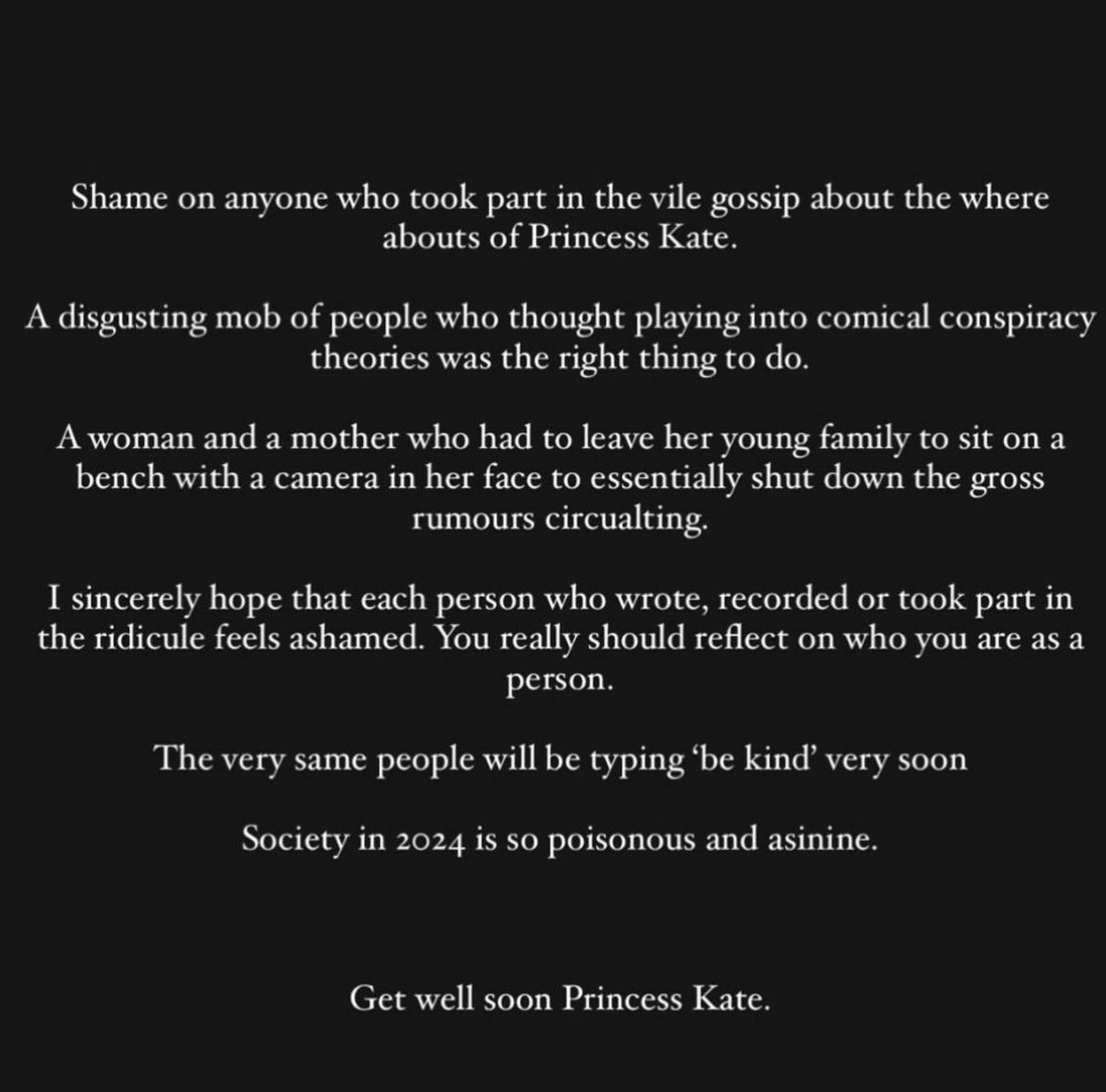 Not my words but well said!#getwellprincesskate #GetWellSoon