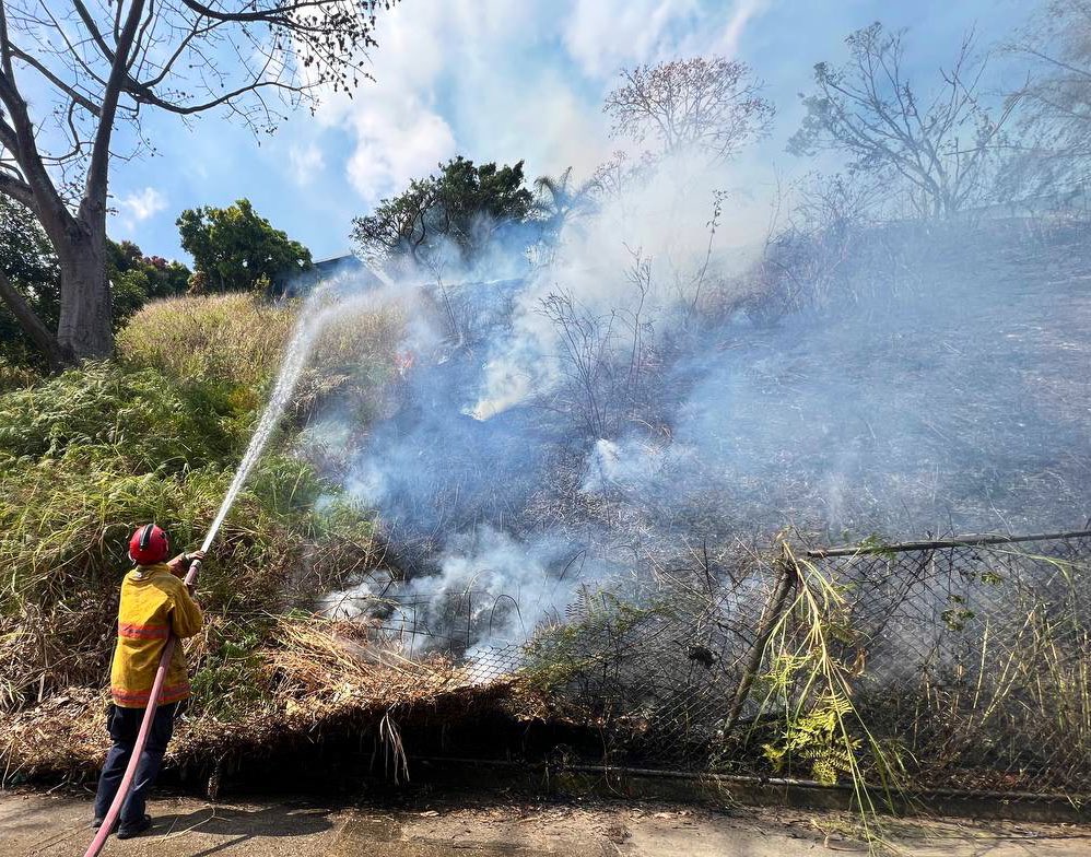 eliasayegh's tweet photo. Nuestro equipo de @PC_ElHatillo atiende simultáneamente tres incendios en las adyacencias del Pueblo #ElHatillo y un incendio en #Tusmare.
Ante cualquier emergencia comunicarse con el Centro de Control Integral al 0212.311.POLI(7654). #AlertaElHatillo https://t.co/aMaBDHnCno