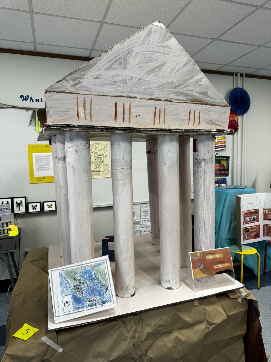 msmignone's tweet photo. @dianestile’s class transported us back to Ancient Greece this week! @JerichoMS #jerichoms https://t.co/AaMyrHFtGE