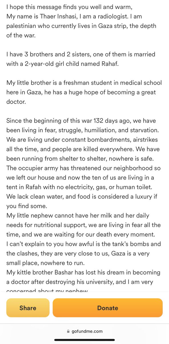 Thaer campaign has been stuck at €31k for a while, while the situation in Gaza is only getting worse and worse.. help thaer and his family survive, please share and donate to assist in their survival and evacuation efforts. gofund.me/643650fa