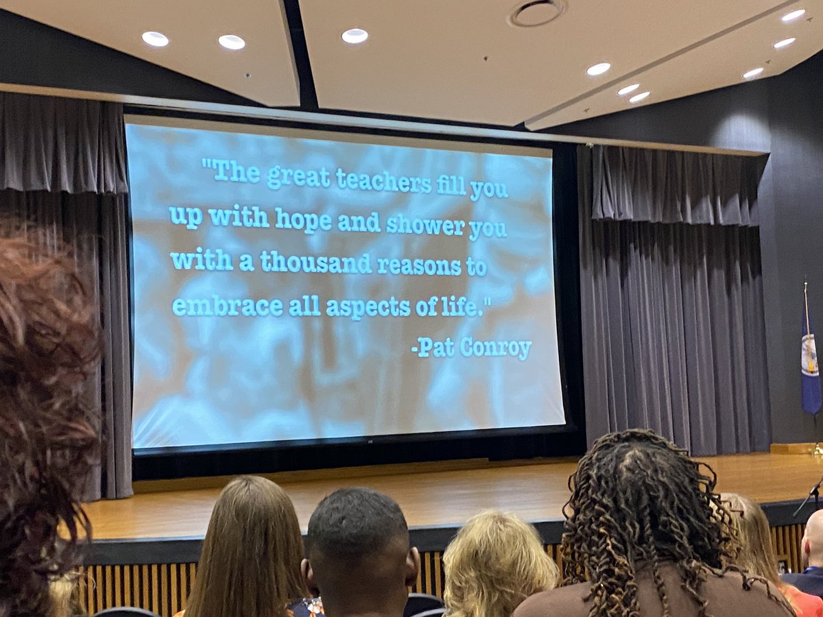 <a href="/wadewhitehead/">𝕎𝕒𝕕𝕖 𝕎𝕙𝕚𝕥𝕖𝕙𝕖𝕒𝕕</a> always starts out the <a href="/TeachersPromise/">Teachers of Promise Institute</a> Institute with such words of encouragement. The passion for teaching and learning is palpable. Ready to celebrate these exceptional teachers and to elevate the profession of education.