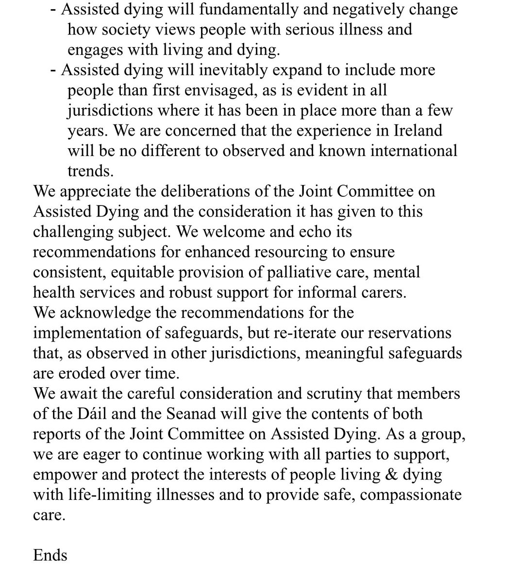 @_IPMCA’s response to both reports, esp the majority report, of the @OireachtasNews’s AD Committee