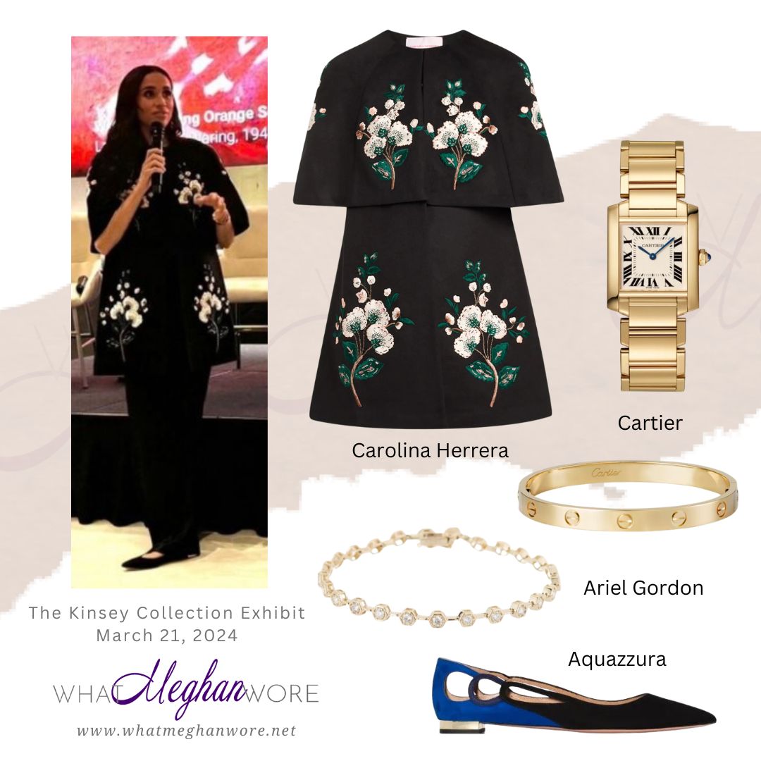 New Post on the Blog - 'Unexpected Delight: Meghan and Harry's Appearance at Kinsley Collection Exhibit' -bit.ly/WMW22Mar24 #whatmeghanwore #MeghanMarkle