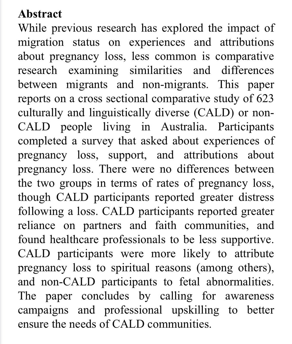 Damien Riggs (@drdamienriggs) on Twitter photo NEW PAPER: ‘Exploring the Role of Migration Status in Pregnancy Loss Attributions, Experiences, and Support in Australia’ with <a href="/DrClemmiDue/">A/Prof Clemence Due</a> Open Access PDF: journals.sagepub.com/doi/10.1177/00… NEW PAPER: ‘Exploring the Role of Migration Status in Pregnancy Loss Attributions, Experiences, and Support in Australia’ with <a href="/DrClemmiDue/">A/Prof Clemence Due</a> Open Access PDF: journals.sagepub.com/doi/10.1177/00…