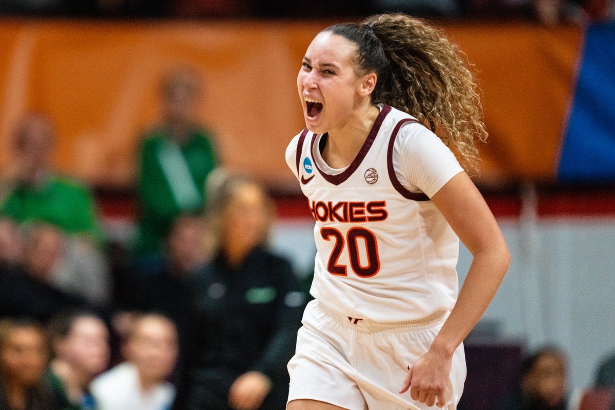 hokiesports's tweet photo. ROLLIN' INTO ROUND ✌️

@HokiesWBB advances to the second round of the NCAA Tournament after cruising to victory over Marshall 92-49! https://t.co/veAIxDDbKC