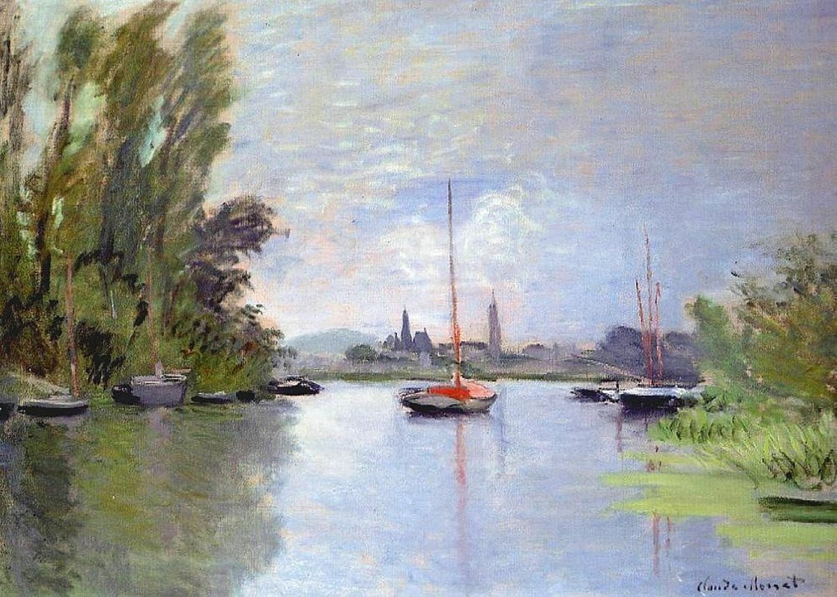 Argenteuil Seen from the Small Arm of the Seine, 1872 // More Monet 👉 linktr.ee/monet_artbot