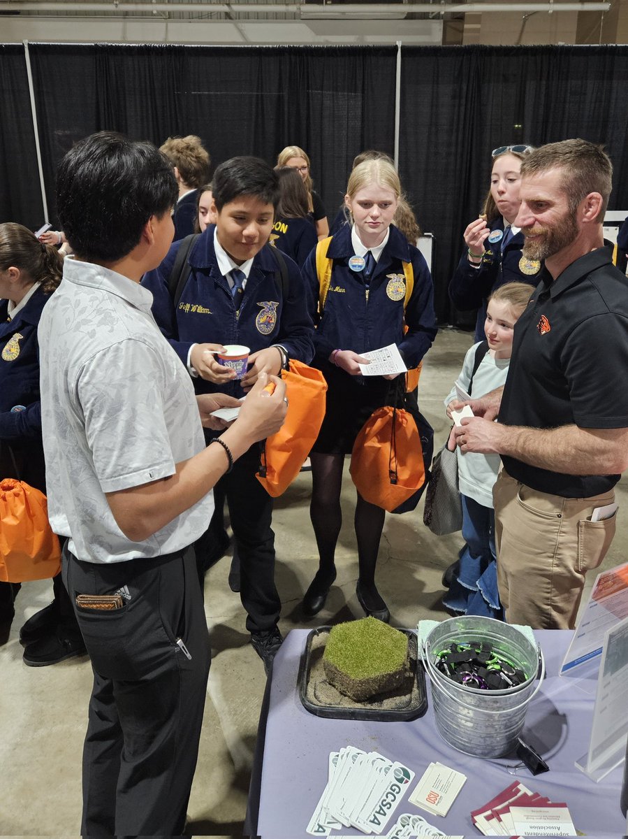David Phipps (@gcsaa_nw) on Twitter photo Meeting so many great students at the Oregon State FFA Conference today and tomorrow. We're introducing turfgrass science as a future career! Huge thanks to Carlos Figueroa from Juniper Golf Course for his help with the booth!
<a href="/NationalFFA/">National FFA</a> Meeting so many great students at the Oregon State FFA Conference today and tomorrow. We're introducing turfgrass science as a future career! Huge thanks to Carlos Figueroa from Juniper Golf Course for his help with the booth!
<a href="/NationalFFA/">National FFA</a>