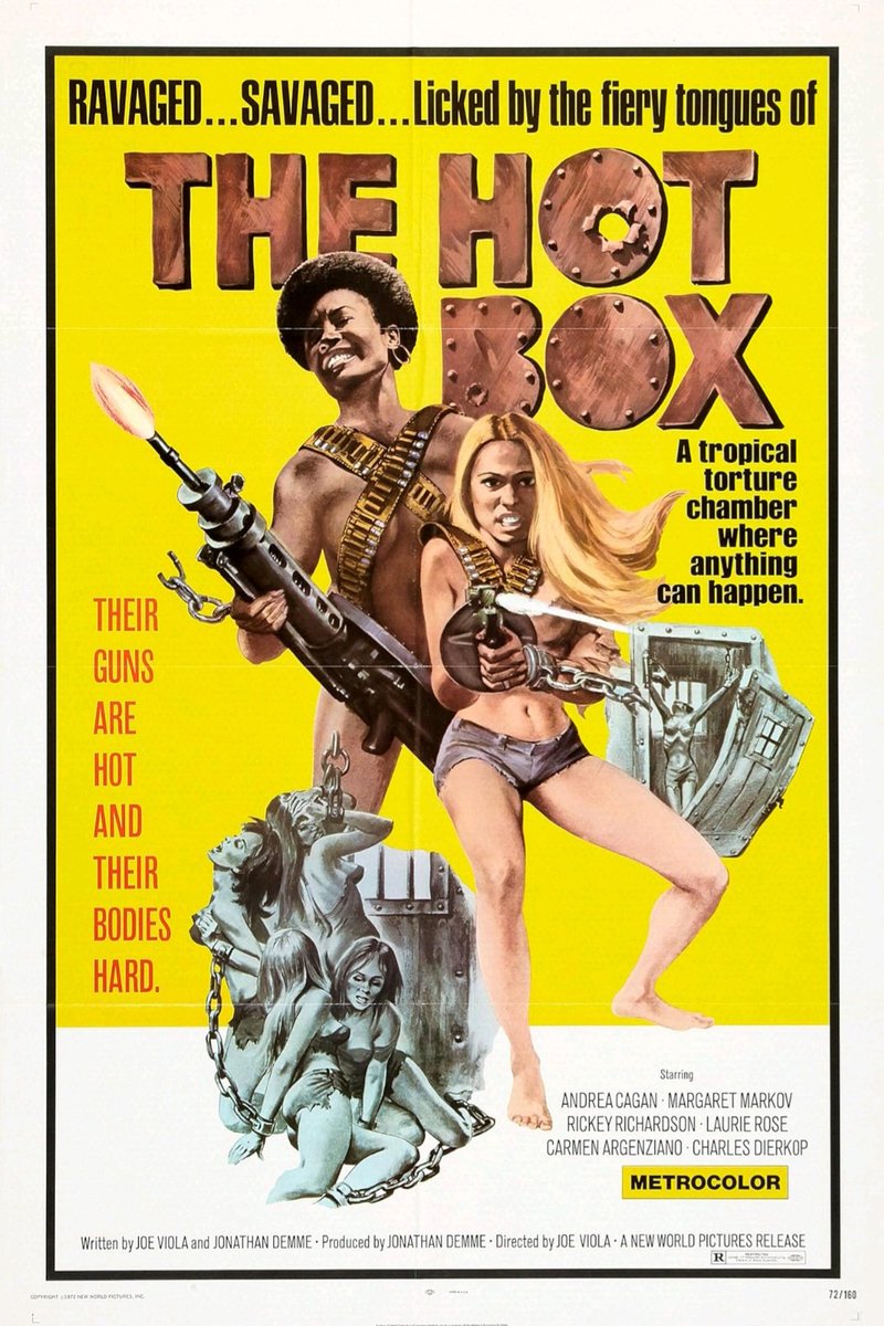 TheFilmFair's tweet photo. USA movie poster for #TheHotBox (1972 - Dir. #JoeViola) #CarmenArgenziano #MargaretMarkov #AndreaCagan https://t.co/Ny6QWayNZB