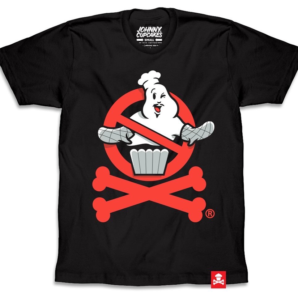 Ghostbakers parody limited timed preorder is live now! Each T-shirt packaged in ghost trap packaging + comes w/ a free sticker of that design. Shop: johnnycupcakes.com/collections/all Ships worldwide, S-5XL, printed locally on A+ T-shirts that feel like a ghost brushed up on your nips.