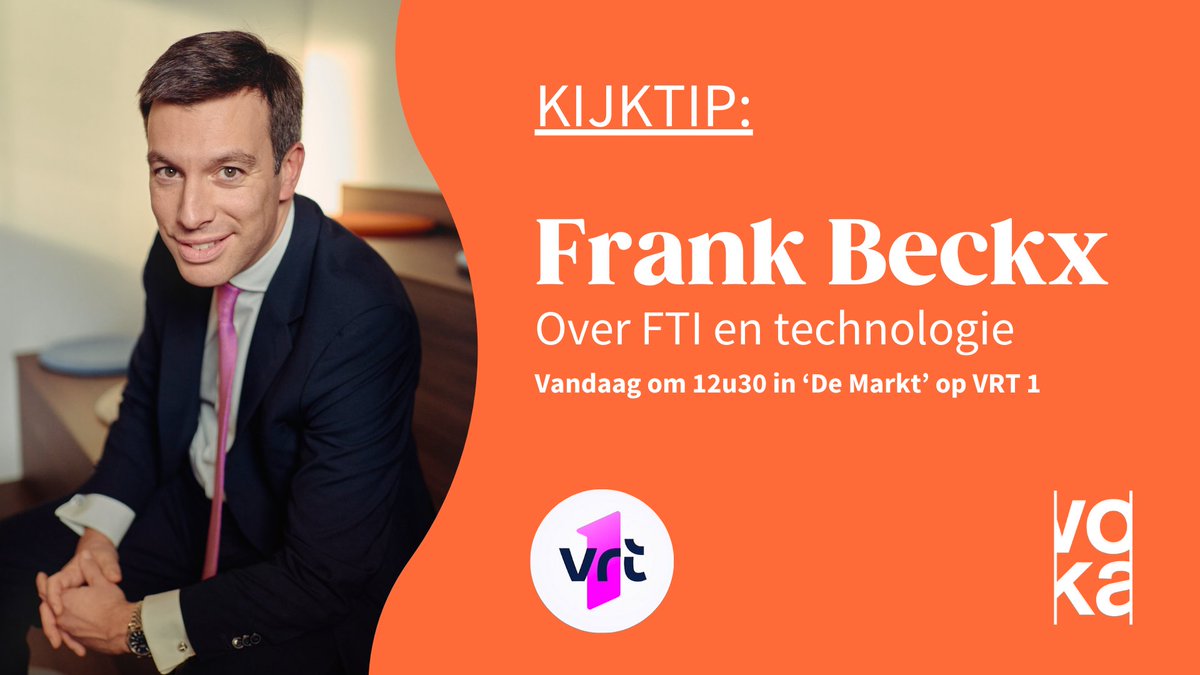 🥗Maak je lunch vandaag extra speciaal! 🤖 Om 12u30 neemt @FrankBeckx je in 'De Markt' op @vrt1be mee in de wereld van @FTI_vlaanderen en #technologie. Een gesprek vol inzichten vanuit het hart van Voka's kenniscentrum.
