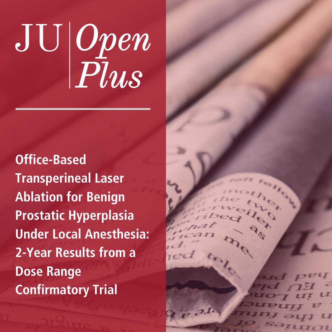 'Office-Based Transperineal Laser Ablation for Benign Prostatic Hyperplasia Under Local Anesthesia: 2-Year Results from a Dose Range Confirmatory Trial' 📰 Read the full article here ➡️ bit.ly/3wYQqXh #AUA #Urology