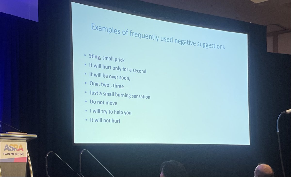 Jennifer Noerenberg (@drjenimd) on Twitter photo The power of communication, suggestion and empathy. The #nocebo effect in anesthesia - centering and #motivationalinterviewing techniques are important everywhere #integrativemedicine #ASRASPRING24 <a href="/BBreebaart/">barbara breebaart</a> The power of communication, suggestion and empathy. The #nocebo effect in anesthesia - centering and #motivationalinterviewing techniques are important everywhere #integrativemedicine #ASRASPRING24 <a href="/BBreebaart/">barbara breebaart</a>