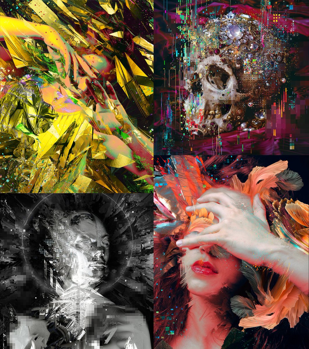 Hi! My name is Marta and I'm a multidisciplinary artist experimenting with glitch aesthetics and collage to express themes of beauty, memory, decay, and emotion. I like creating multi-layered, detail-rich art that plays on the ideas of chaos and control. My work is available