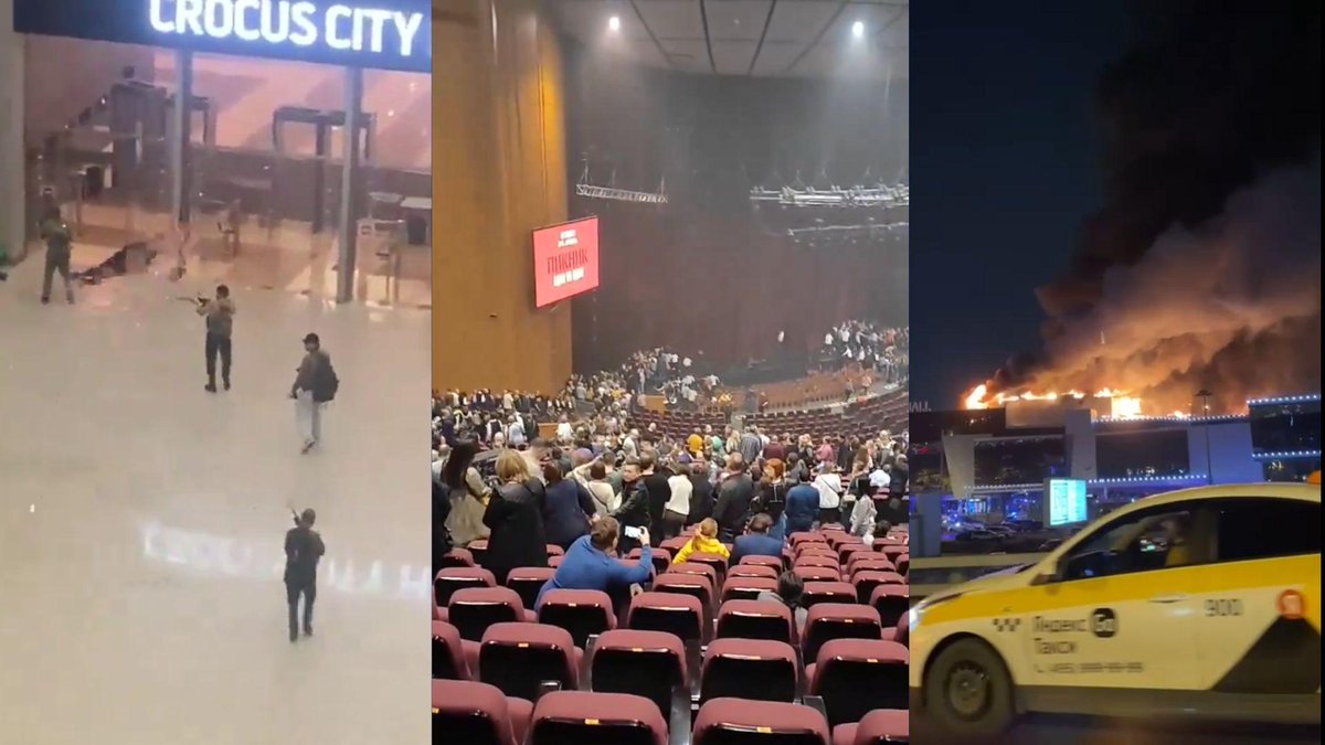 RaiNews's tweet photo. L'Isis ha rivendicato l'attacco armato a Mosca al teatro Crocus che ha causato almeno 40 morti e oltre 100 feriti https://t.co/eu9RvbMxL9 https://t.co/ggvrskdzXq