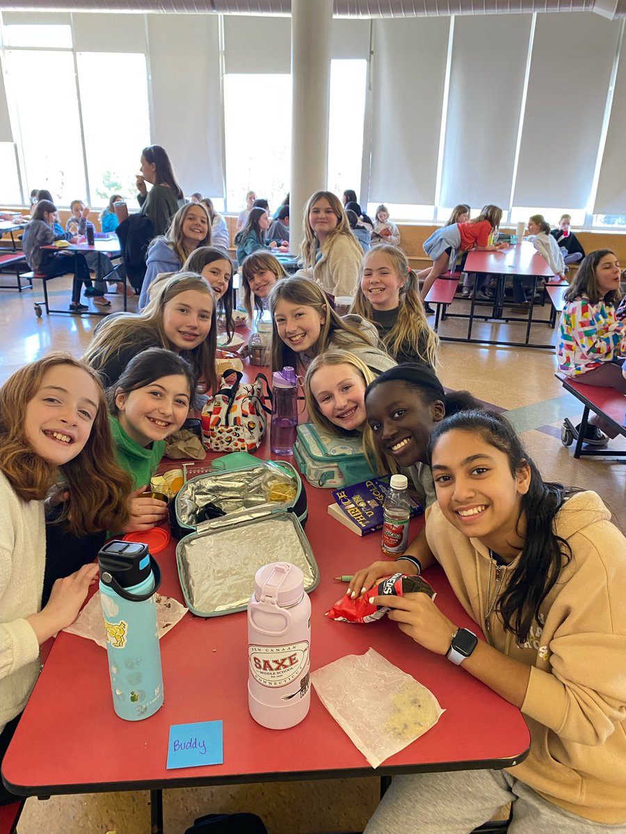 SarahGranite's tweet photo. Fifth graders @SaxeMS started โTopic Tuesdayโ to help us find commonalities within our fifth grade community! Last week we sat by favorite hobbies. This week we chose our favorite sports and games. What will our topic be next week!? #fifthgraderocks https://t.co/wbzljGDgYK
