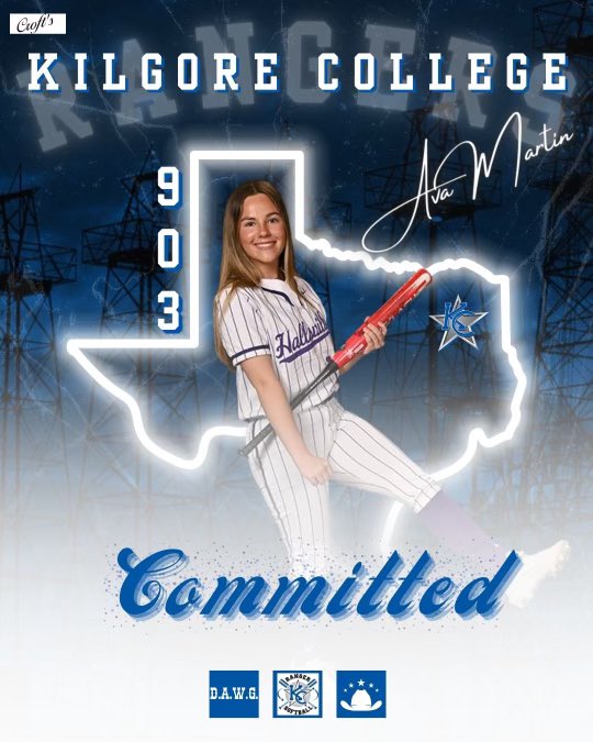 We are so proud of our <a href="/avadove2025/">Ava Martin</a> for committing to Kilgore College to continue her academic and athletic career!
Congratulations Ava!🤍