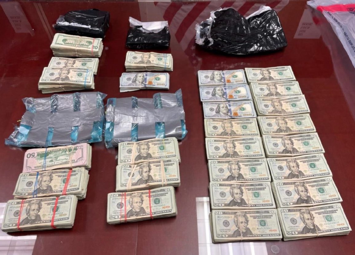 .@DFOLaredo @CBP officers at Brownsville Port of Entry seize $114K in unreported currency during an outbound examination. Driver arrested, @HSI_SanAntonio is investigating. Read more here: go.DHS.gov/JLH