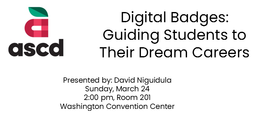 Richer_Picture's tweet photo. How can digital badges help students prepare for their life beyond graduation? Learn how digital badges can be a showcase for their skills!  Come to our session at the annual ASCD conference in Washington, DC-  Sunday, March 24 at 2 pm. #ASCD24 https://t.co/1xemswpMlw