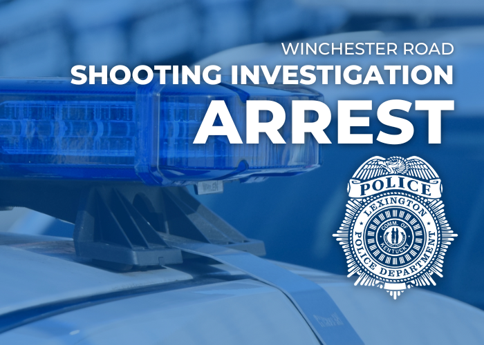 One person has been arrested in connection with a shooting that took place on March 17 on Winchester Road. To learn more, visit lexingtonky.gov/news/03-22-202…