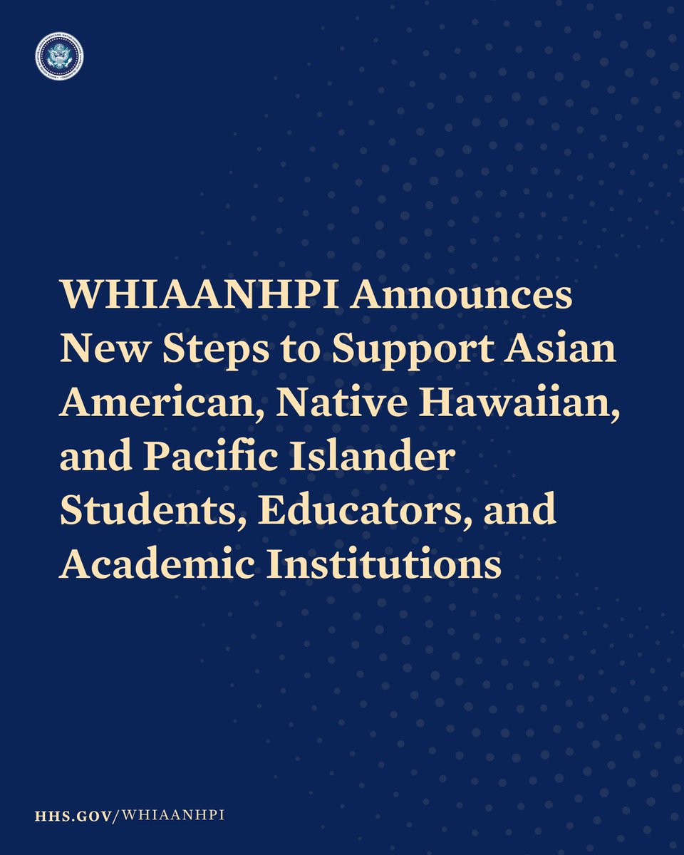 🎓 Today, we're announcing a major step in our efforts to put the promise of higher education in reach for more Americans and advance educational equity for our diverse Asian American, Native Hawaiian, and Pacific Islander communities.