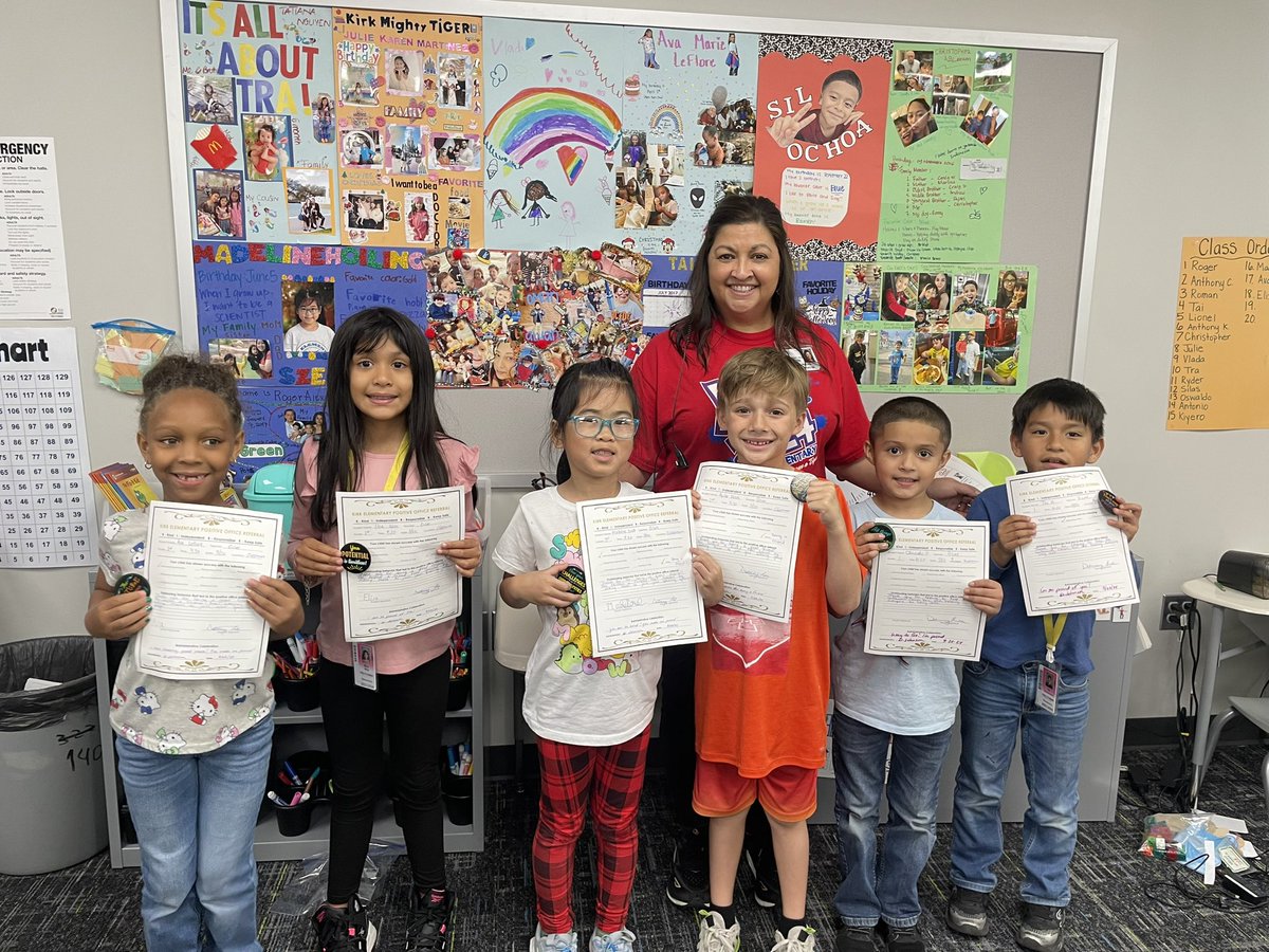 Celebrating the first graders with positive office referrals! Thanks @_DestineyBlack for always recognizing your kids efforts! @KirkElementary #APlife