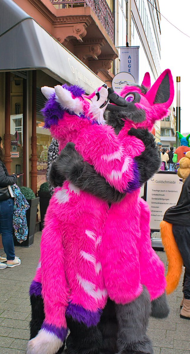 I've got the higher snout, No I do, No I do!!!

Other pink foxxie is <a href="/Cmos_ThunderFox/">Cmos ThunderFox</a>

#Fursuiting #Fursuit #FursuitFriday #Furry
📸/ Unknown :c • ✂️/ <a href="/whitewingsuits/">Whitewing Creations</a>