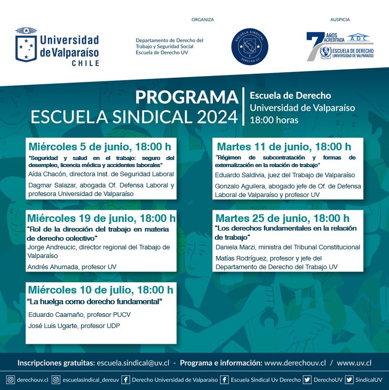 Escuela Sindical Derecho UV tweet media