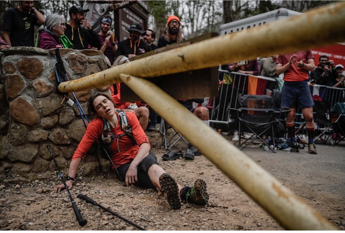 In case we need reminding…. she left it ALL out on that trail 🙌🏼 59:58:21 #BM100 @JasminKParis Photo: Jacob Zocherman