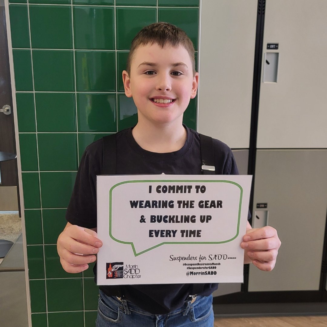 MorrinSWAT's tweet image. Today was our 𝗦𝘂𝘀𝗽𝗲𝗻𝗱𝗲𝗿𝘀 𝗳𝗼𝗿 𝗦𝗔𝗗𝗗 event - students and staff wore suspenders to raise awareness for the importance of proper seatbelt use,  &amp;amp;committed to wearing the gear &amp;amp; buckling up every time!

#OccupantRestraintsMonth #MorrinSWAT #MorrinSADD @SADD_Alberta
