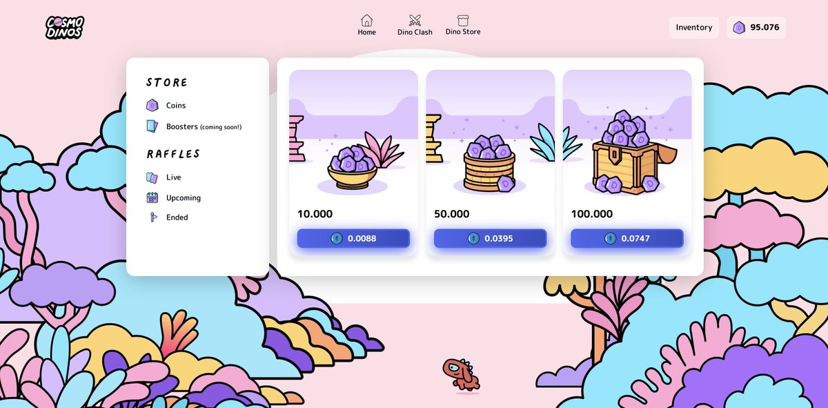 Imminator.eth (@imminator) on Twitter photo Today we released an upgraded version of the Dino Store which includes the feature to purchase with ETH! Things are starting to take shape 🦖
Sleep as much as you want on <a href="/Cosmodinos/">Cosmodinos</a> we'll be movin 🔥🔥 Today we released an upgraded version of the Dino Store which includes the feature to purchase with ETH! Things are starting to take shape 🦖
Sleep as much as you want on <a href="/Cosmodinos/">Cosmodinos</a> we'll be movin 🔥🔥