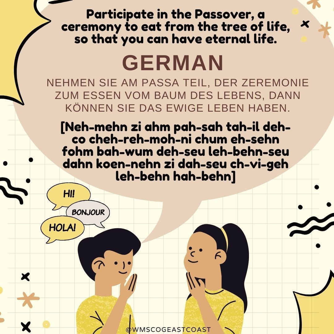 Foreign Language Friday!
#WorldMissionSocietyChurchOfGod #WMSCOG #GodsCreation #COG #Bibleverse