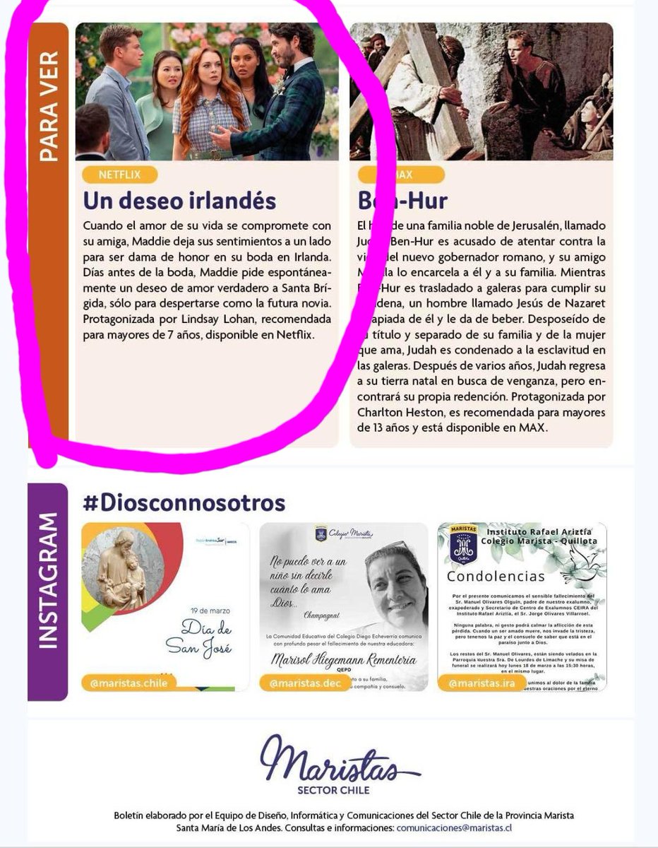 I'm just going to leave this here for the record. @vlavla do you know how unlikely it is that you will appear in the newsletter of a South American Catholic school? Congratulations 😂😂