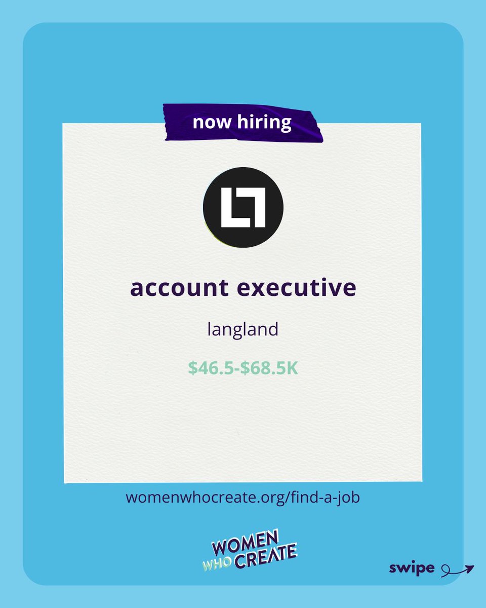 wwcnyc_'s tweet photo. Take a look at these new job opps at Langland! 
https://t.co/vccDyN3boq
If you're interested and seeking a recommendation, feel free to send us a direct message. https://t.co/pm4aCHDzG1 https://t.co/eUBd2qzPCP