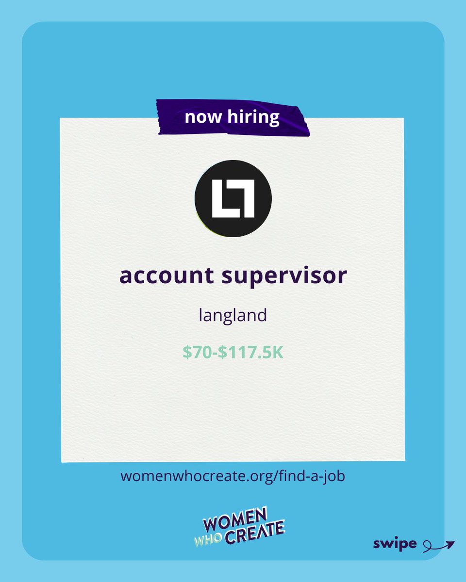 wwcnyc_'s tweet photo. Take a look at these new job opps at Langland! 
https://t.co/vccDyN3boq
If you're interested and seeking a recommendation, feel free to send us a direct message. https://t.co/pm4aCHDzG1 https://t.co/eUBd2qzPCP