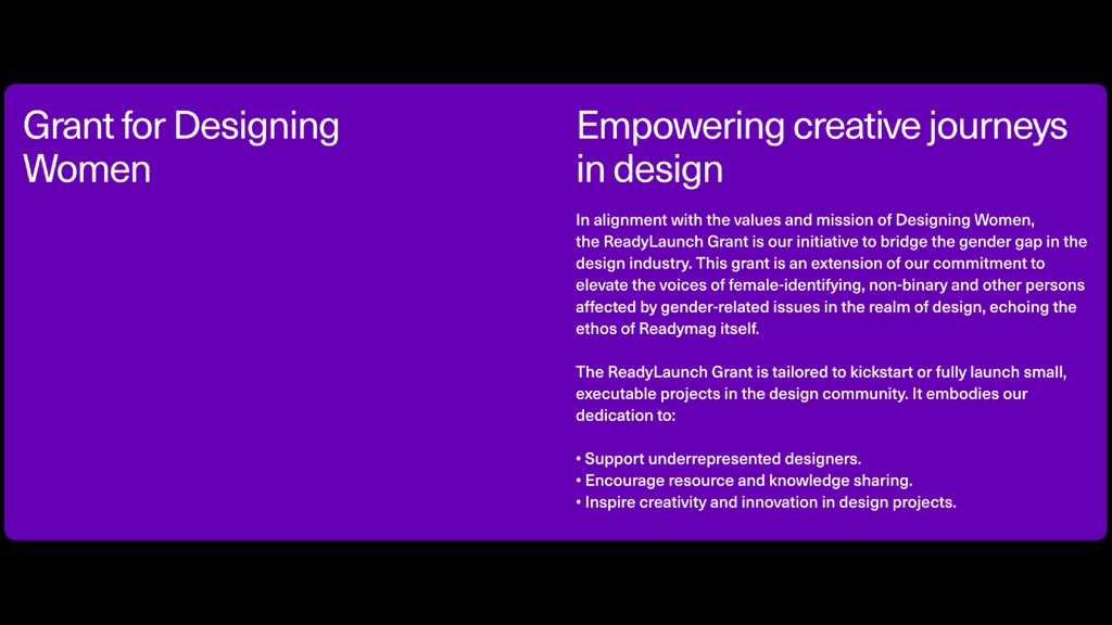 printmag's tweet photo. Designing Women: #Readymag Relaunches Initiative Toward a More #GenderEquitableDesign Industry 💜
The ReadyLaunch Grant, offers fellowships to kickstart #design projects and #amplifyfemale and non-binary voices in the field.
Read the full story on PRINT: https://t.co/pXItjCS2wm https://t.co/gS3HmNxJGl