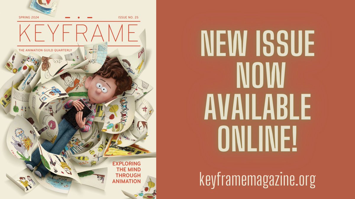 animationguild's tweet photo. Need some weekend reading? The spring issue of #KeyframeMagazine is out. Read how #animation addresses mental health, ways to negotiate your deal memo, and more. https://t.co/CZrQ3iygl3 #WePowerAnimation #WeAre839 https://t.co/4y0g2ZdjYN