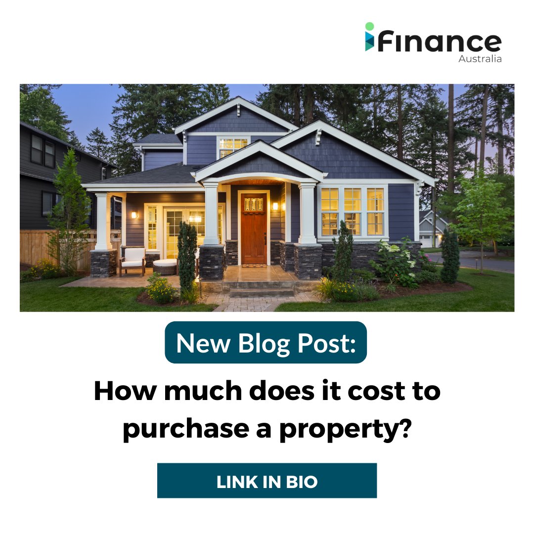 iFinanceAust's tweet photo. "How much does it cost to purchase a property? 💼🚀

Discover the ins and outs of purchasing a property in our latest blog post at https://t.co/lw7kupydlW. 🌟💡

#iFinanceAustralia #PropertyPurchasing https://t.co/lwYB70vSo1